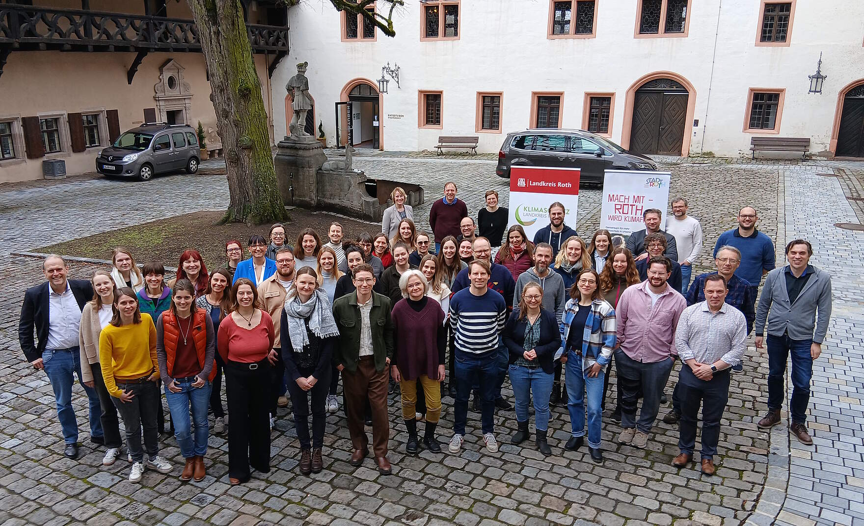 Gruppen Bild auf einem Platz