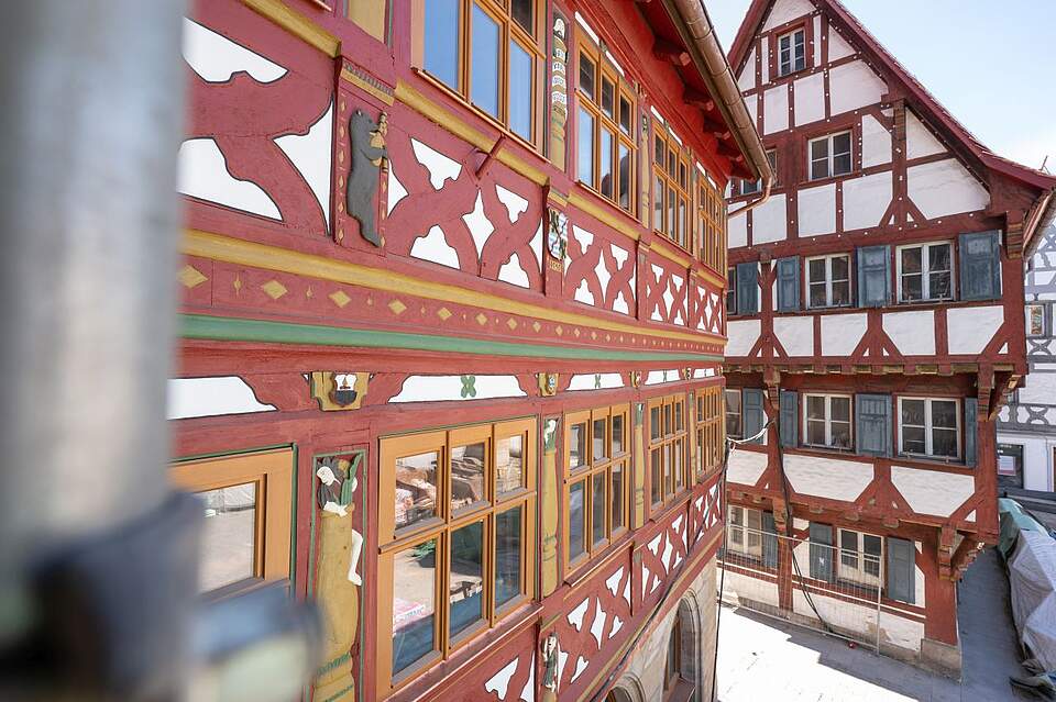 Sanierte Fassade des Rathauses in Forchheim