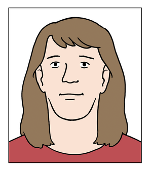 Die Grafik zeigt ein biometrisches Ausweis-Foto.