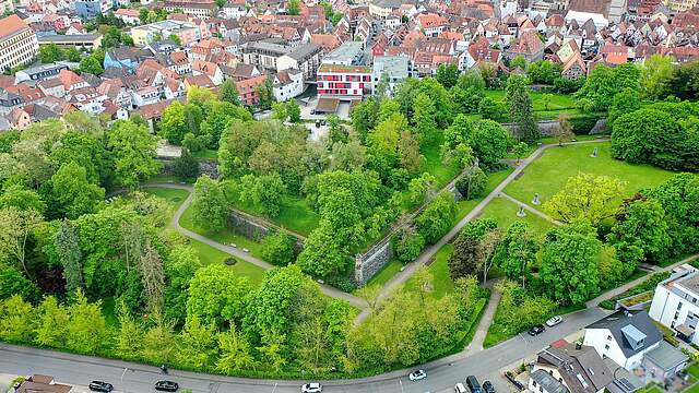 Luftbild des Sanierungsgebietes in Forchheim
