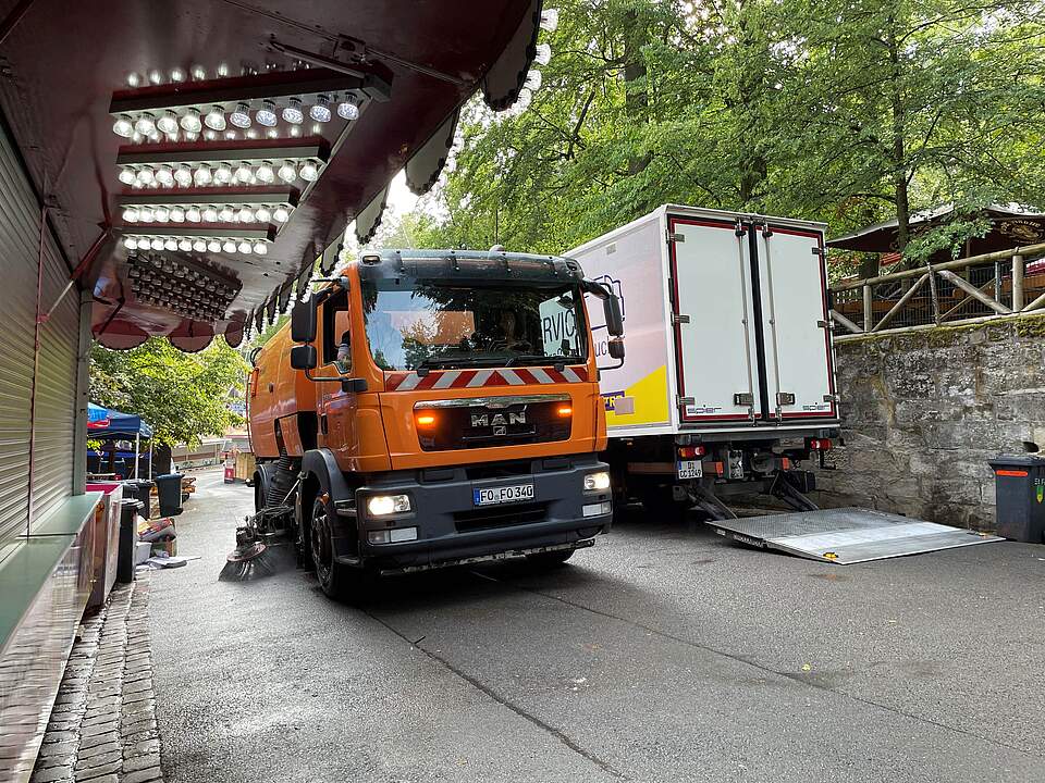 Kehrmaschine am Annafestgelände