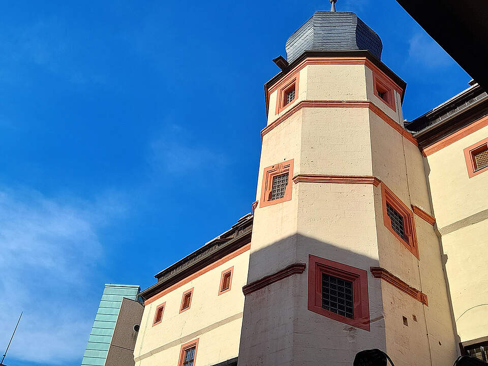 Detailaufnahme der Kaiserpfalz in Forchheim