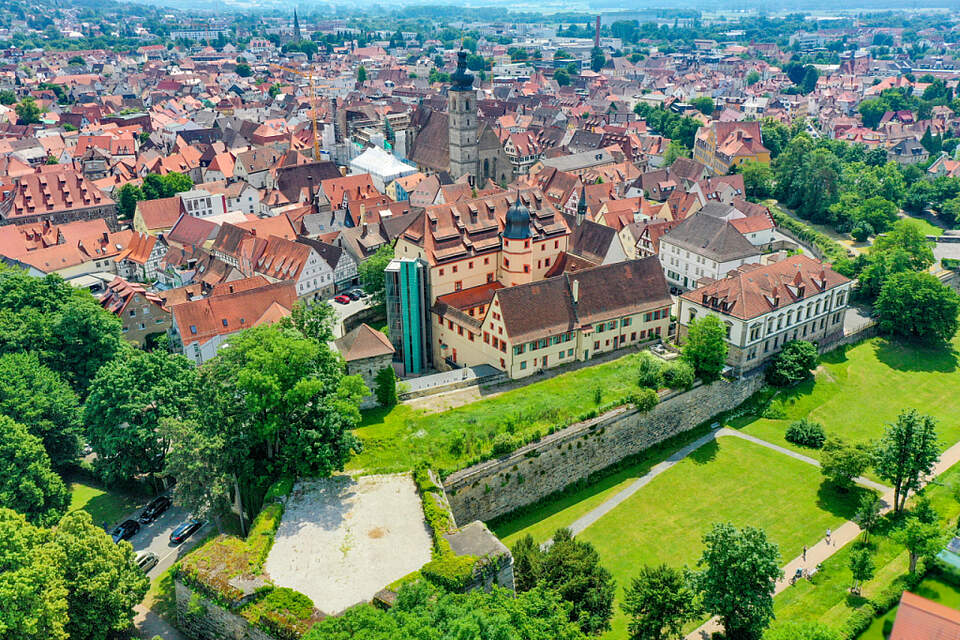 Luftbild der Stadt Forchheim