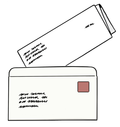 Brief und Briefumschlag