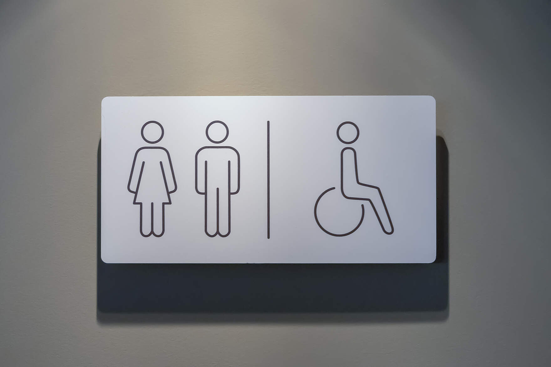 Behinderten Toiletten Hinweisschild für Toilettenanlagen inklusive Behinderten Toilette