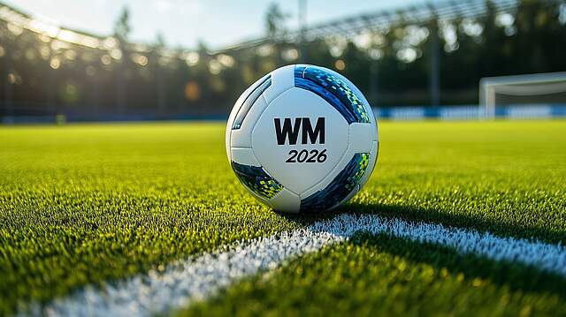 Fussball WM 2026 WM 2026 Fussball auf dem Spielfeld