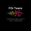 Ein schwarzes Plakat mit dem regenbogenfarbenen Logo der Tanz-Veranstaltungsreihe mit dem Schriftzug FOr Teenz und Forchheims Party für Teenage