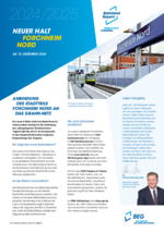 Informationsflyer zum Bahnhalt Forchheim Nord