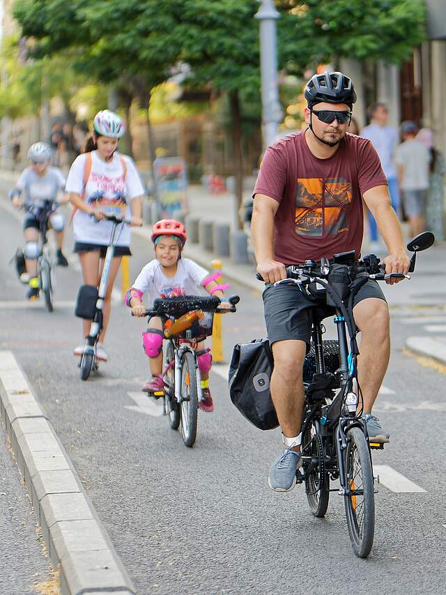 Radfahrer auf dem Radweg