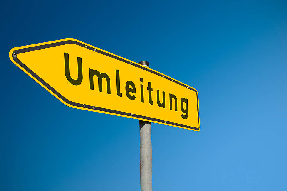 Verkehrsschild Umleitung Verkehrsschild "Umleitung"