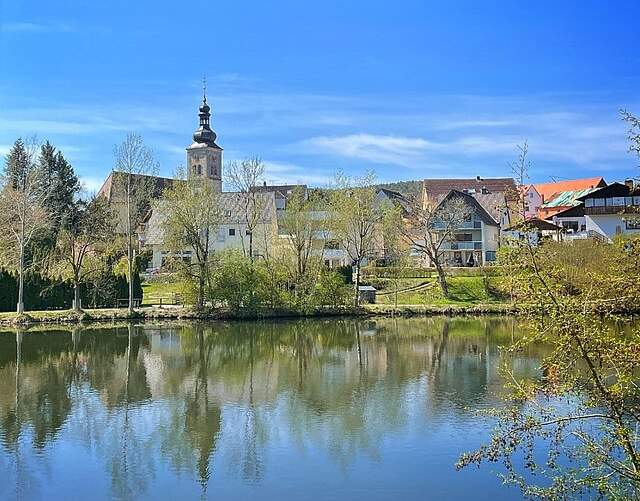 Blick auf den Stadtteil Burk