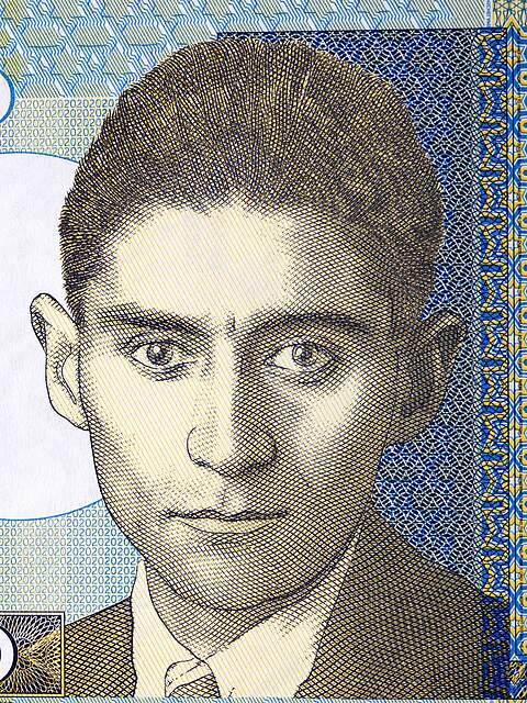 Portrait des jungen Franz Kafka auf einem tschechischem Geldschein.