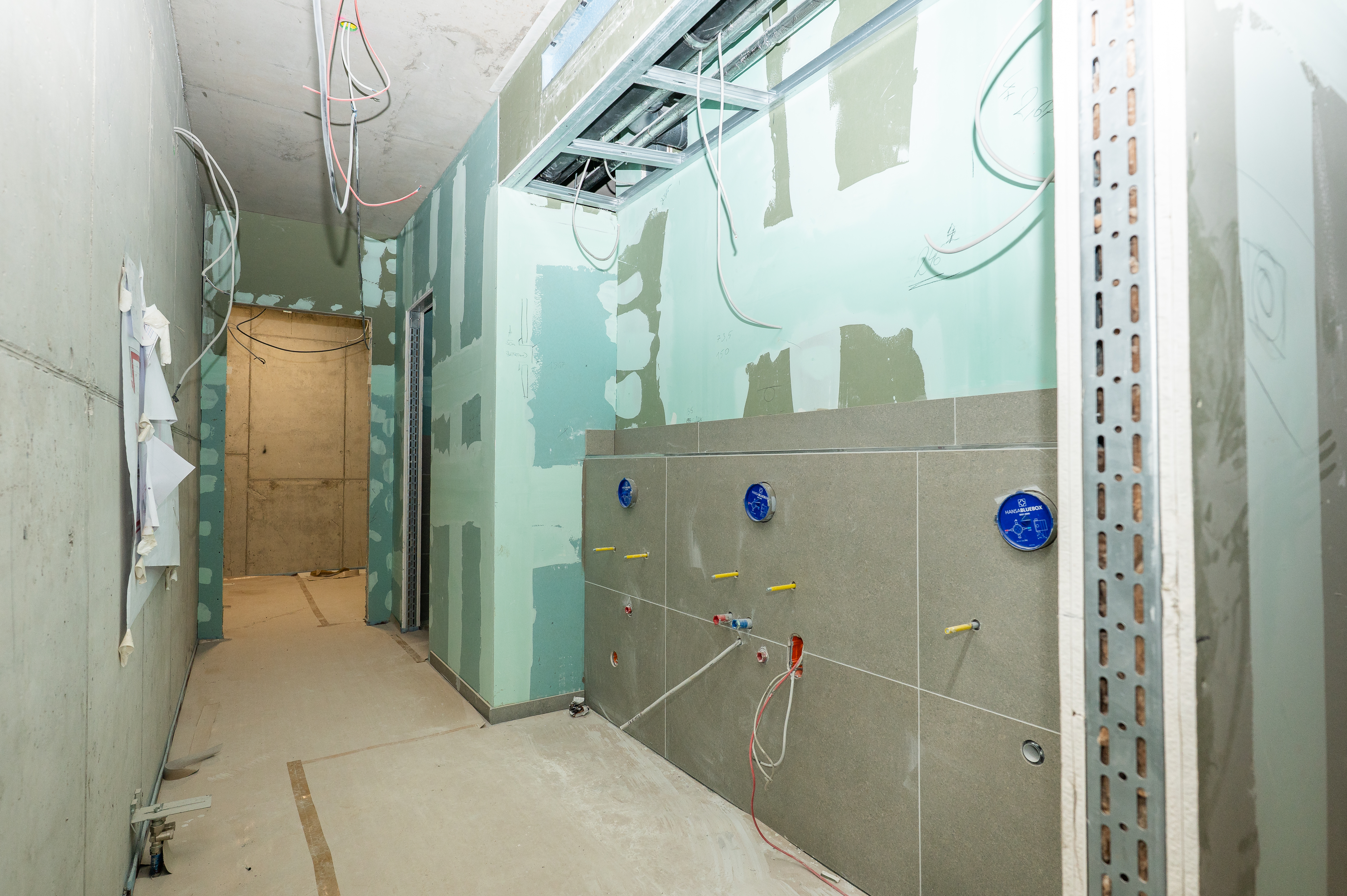 Trockenbau der Sanitäranlagen