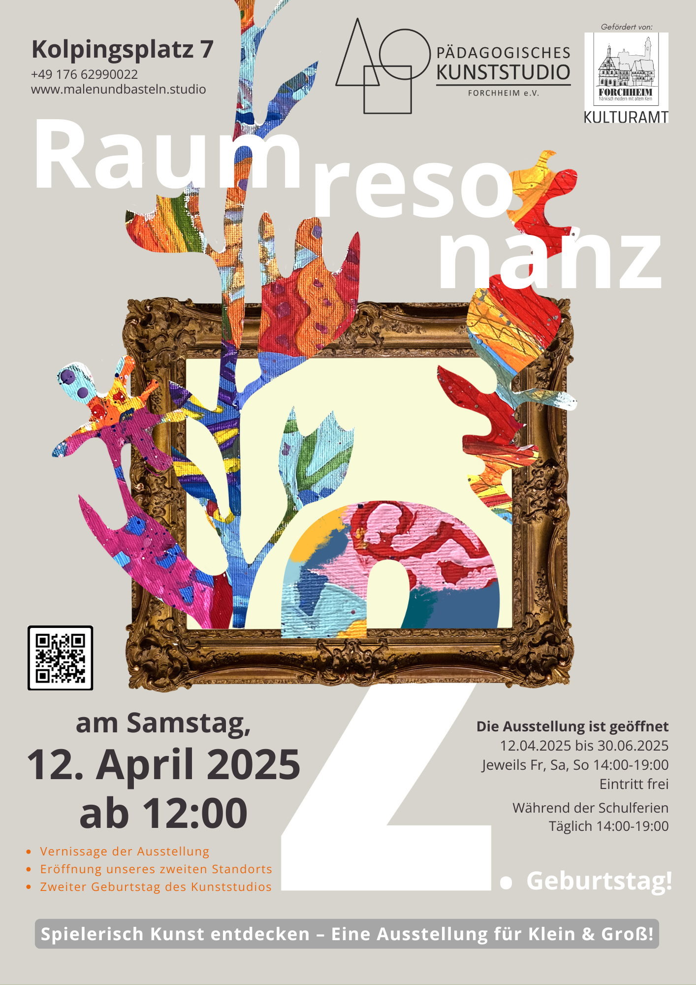 Plakat zur Ausstellung "Raum Resonanz"